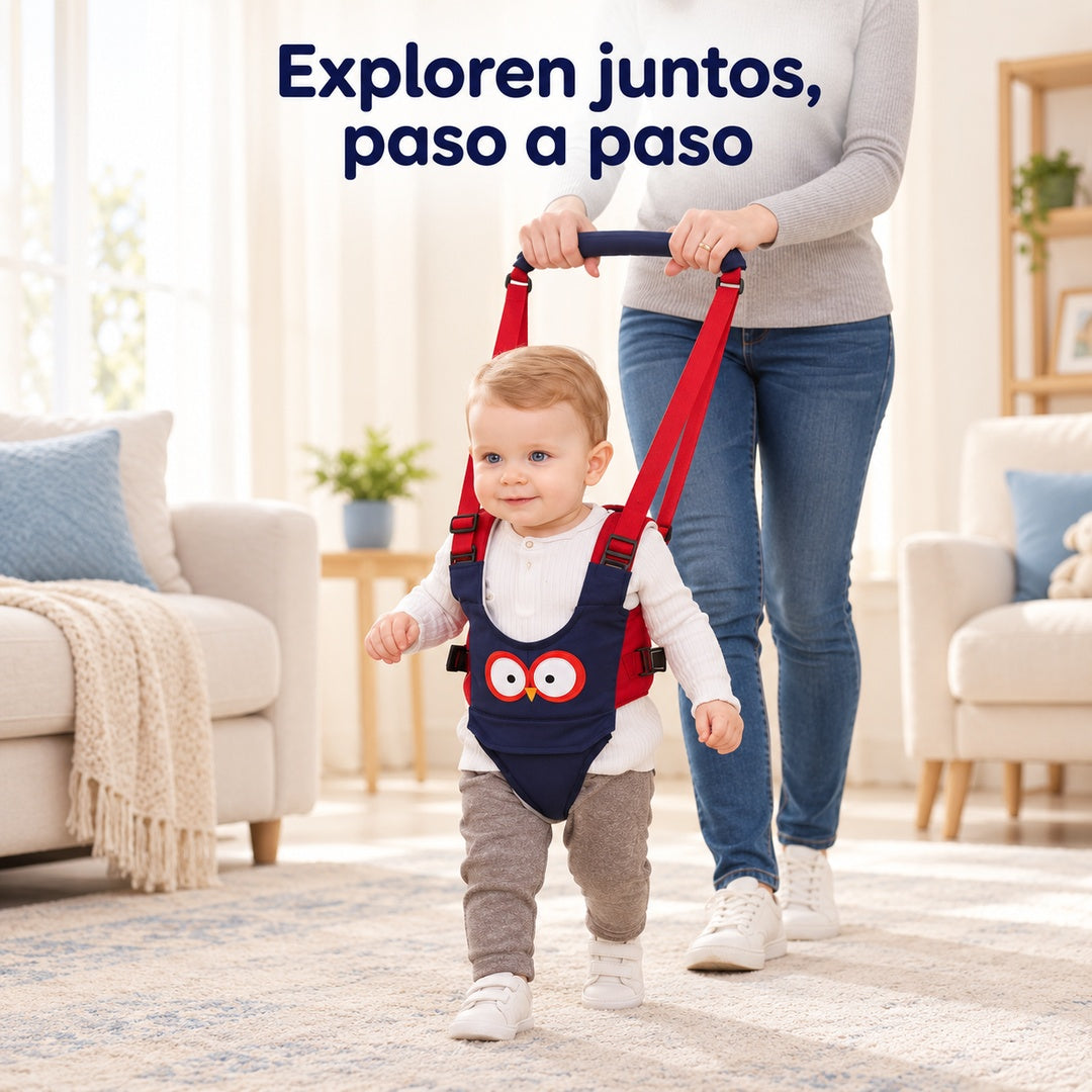 Arnés en uso con acompañamiento de un adulto