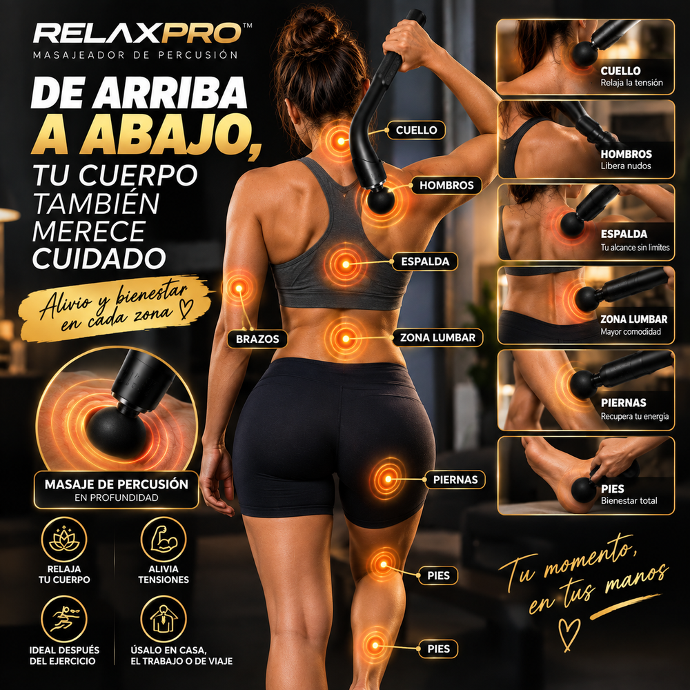 Zonas del cuerpo para usar RELAXPRO