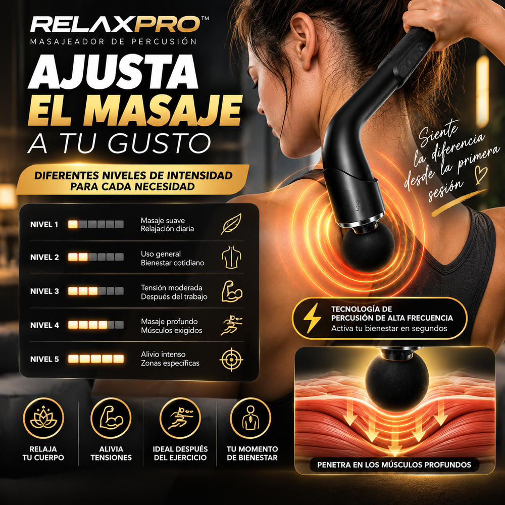 Controles e intensidad ajustable de RELAXPRO