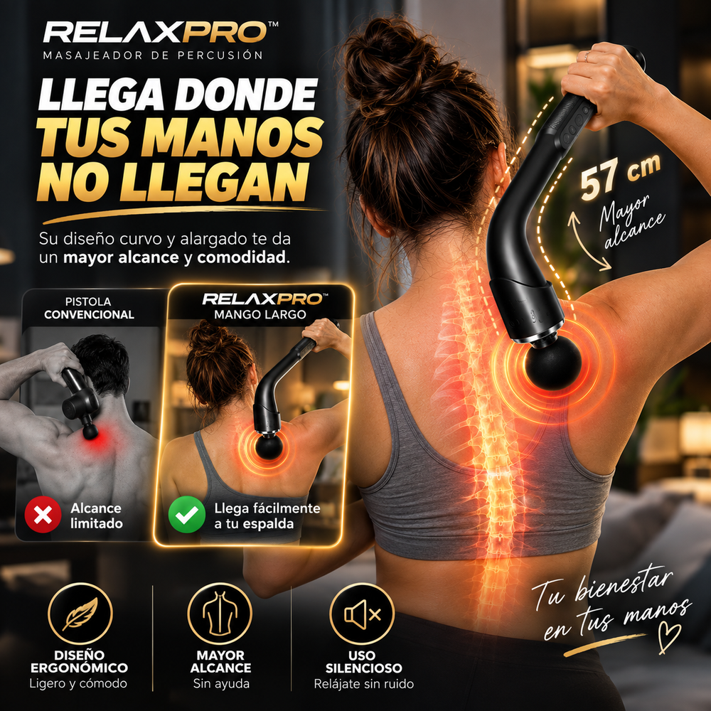 Mango curvo de 57 cm del masajeador RELAXPRO
