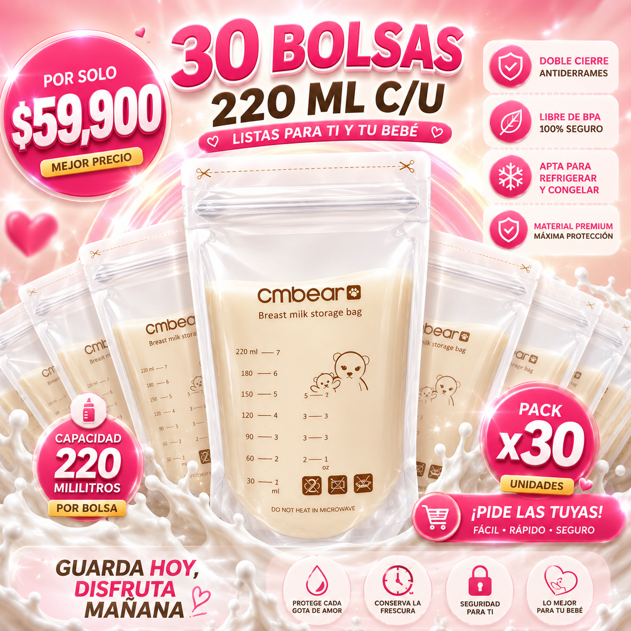 30 BOLSAS, MÁS TRANQUILIDAD