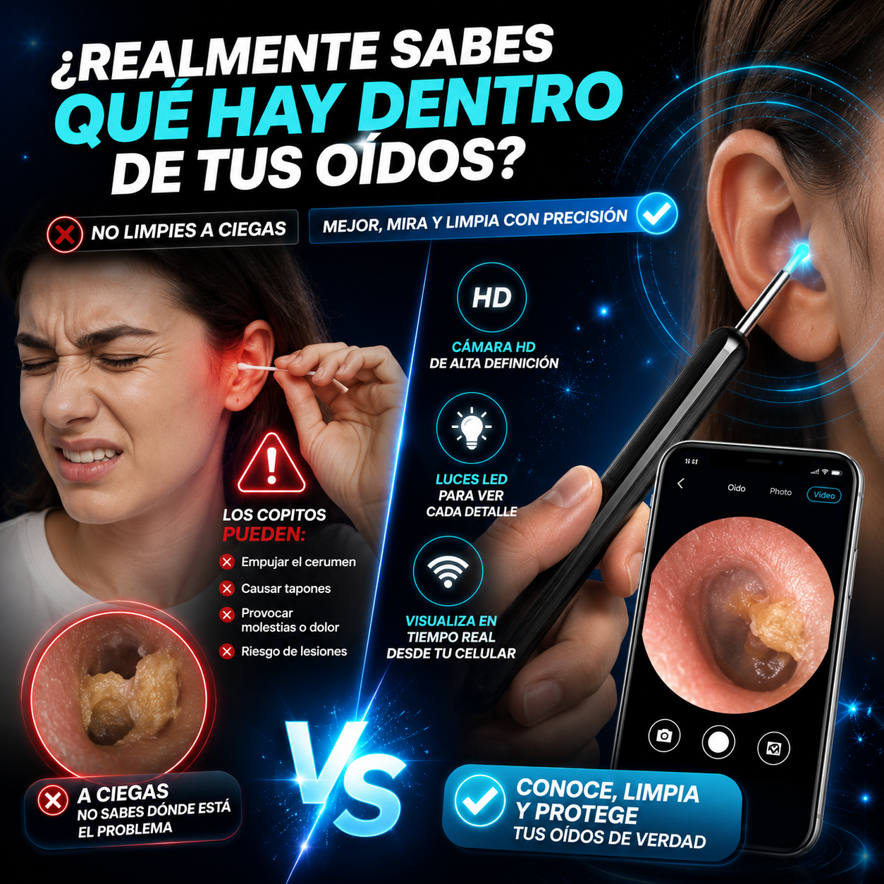 LA FORMA MÁS INTELIGENTE DE LIMPIAR TUS OÍDOS