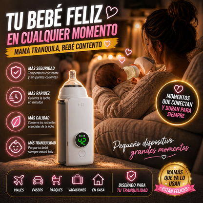 CALIENTA EL TETERO EN SEGUNDOS, SIN CABLES