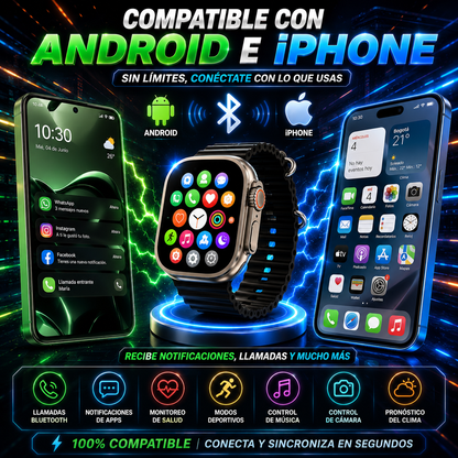 Smartwatch + Audífonos + Power Bank ¡Todo Incluido!