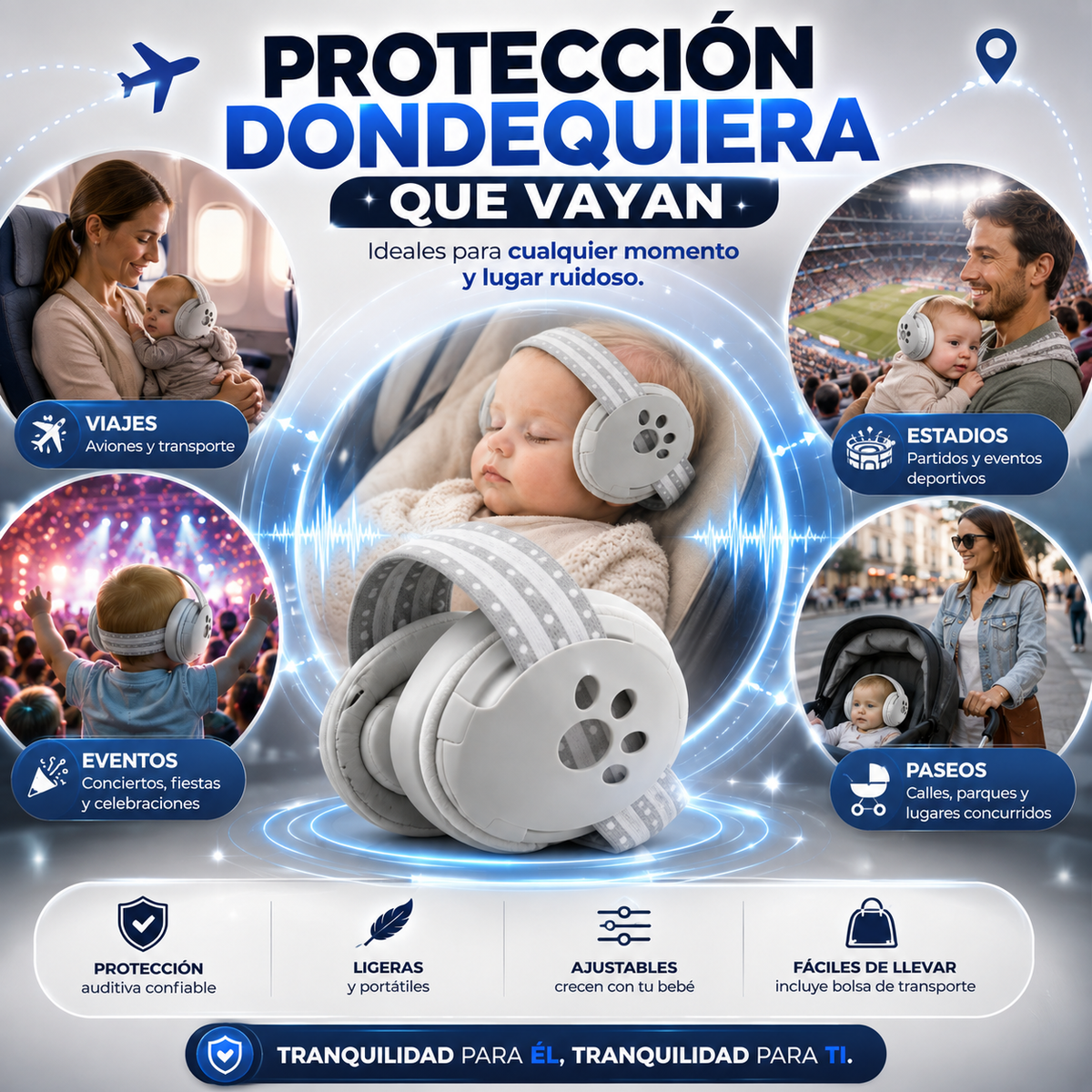 Orejeras Cancelacion De Ruido Para Bebe