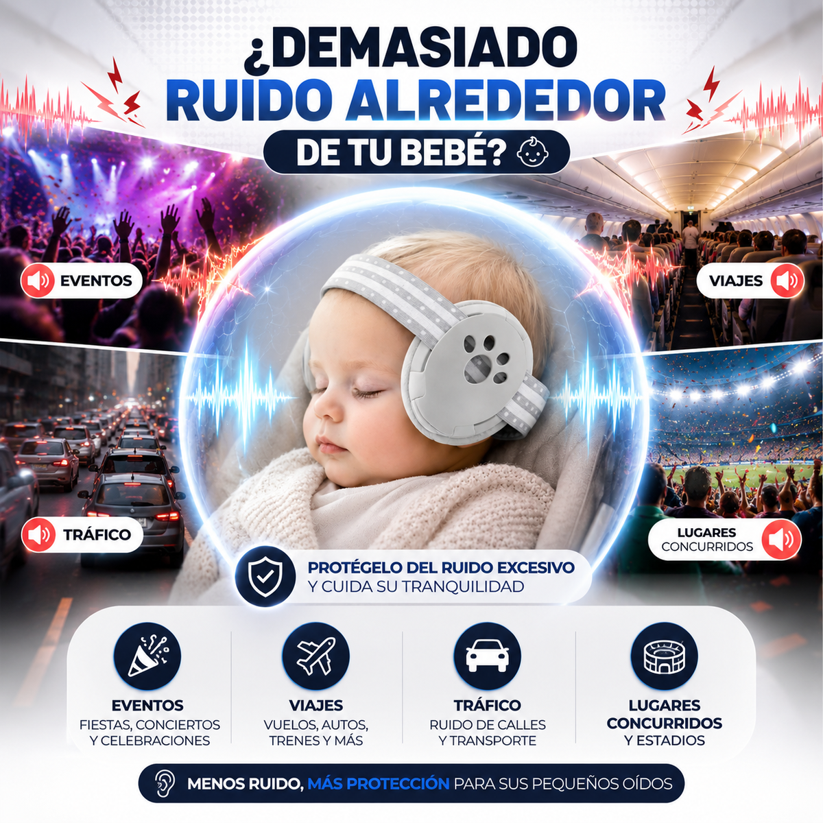 Orejeras Cancelacion De Ruido Para Bebe