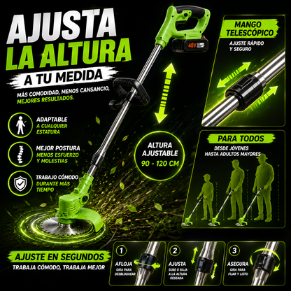 Oferta Limitada: Guadaña Eléctrica 48V con Doble Batería