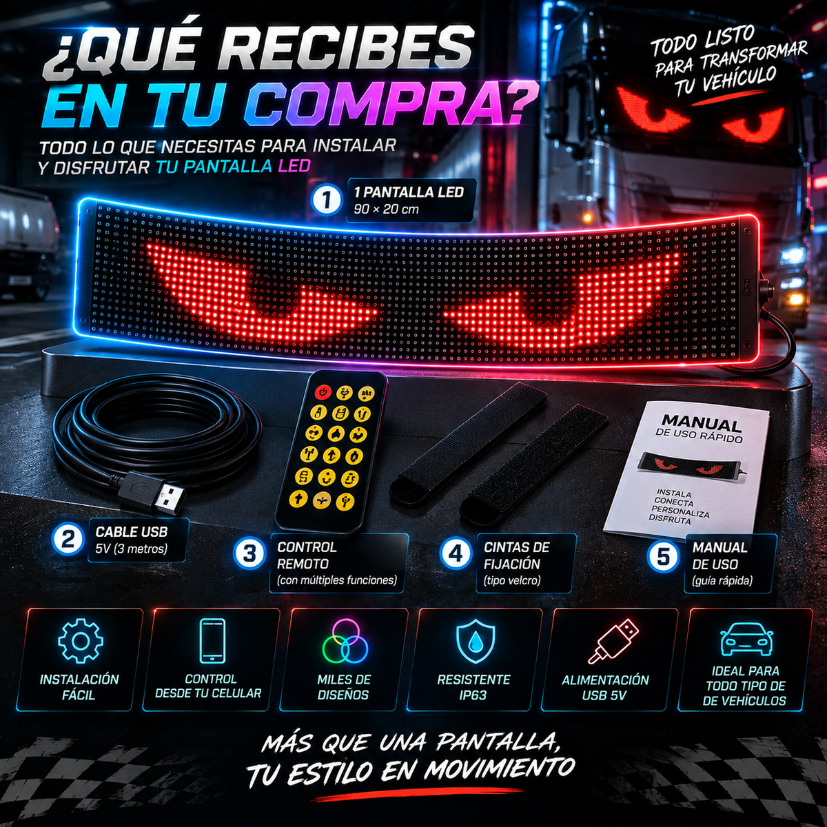 Pantalla LED flexible RGB y sus características